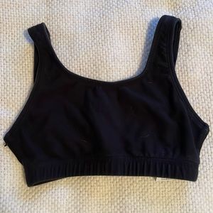 AXS GK black gymnastics sports bra